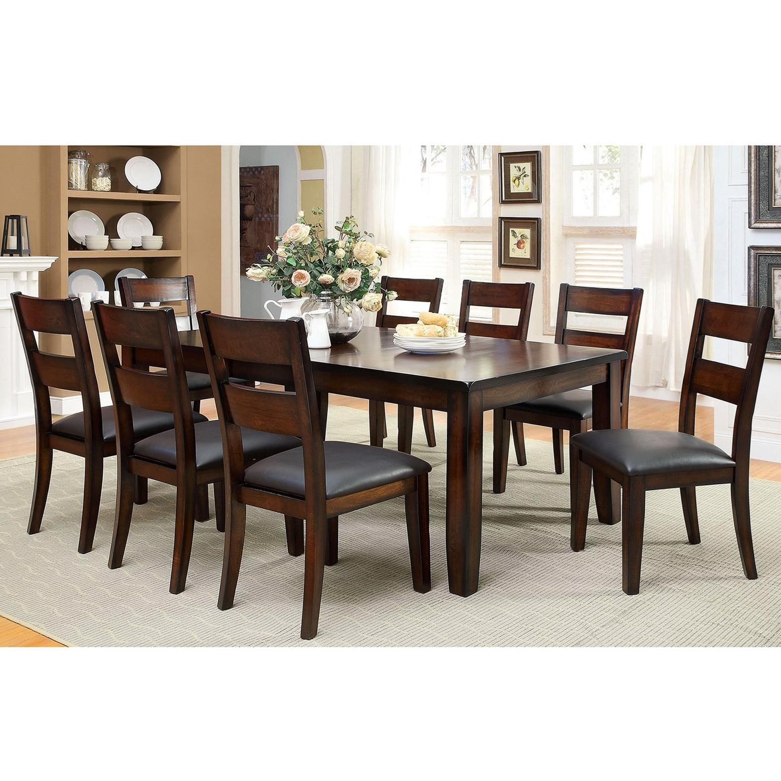 Furniture of America FOA Dickinson CM3187T9PC Dining Set with Eight
